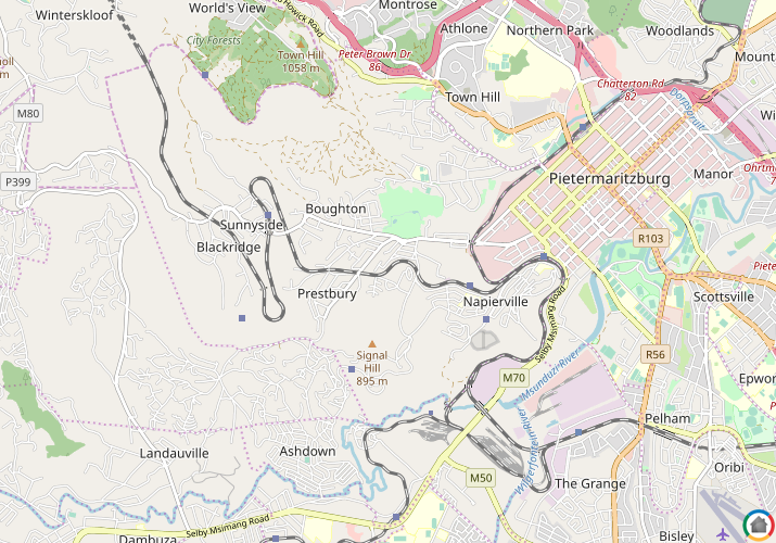 Map location of Prestbury
